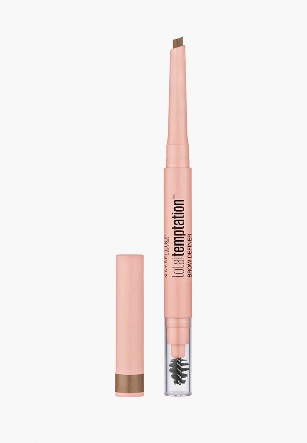 

Карандаш для бровей Maybelline New York, Бежевый, "Temptation", карандаш + щеточка, оттенок 100, Блонд