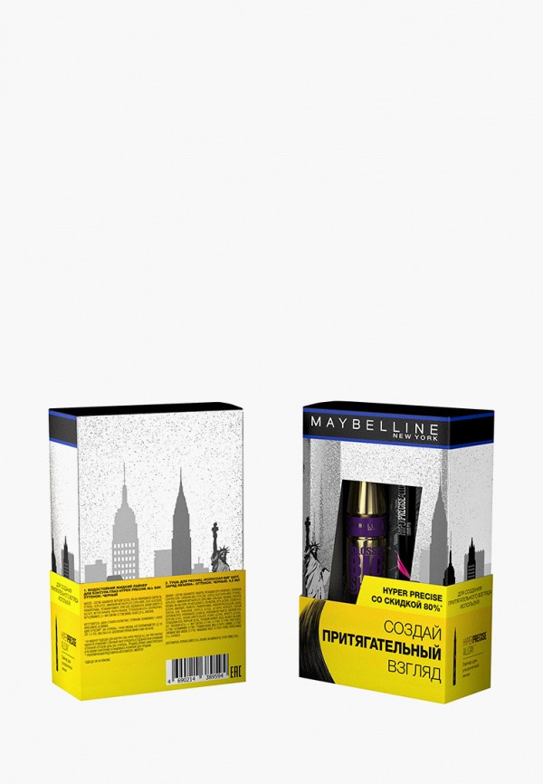 

Набор для макияжа глаз Maybelline New York, Черный, Тушь для ресниц "The Colossal Big Shot", черная, 9,5 мл + Лайнер для глаз "Hyper Precise", подводка-фломастер, черный, 1,1 мл