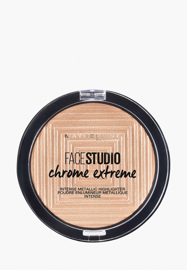 

Хайлайтер Maybelline New York, Бежевый, для лица Face Studio Chrome Extreme для сияния кожи, оттенок 300, Золотой песок, 6.7 г