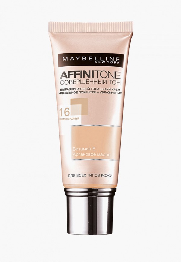 

Тональный крем Maybelline New York, Бежевый, Affinitone, выравнивающий и увлажняющий, с аргановым маслом, оттенок 16, Ванильно-розовый, 30 мл