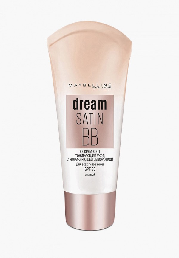 

BB-Крем Maybelline New York, Бежевый, "Dream Satin", увлажняющий, SPF 30, светлый, 30 мл