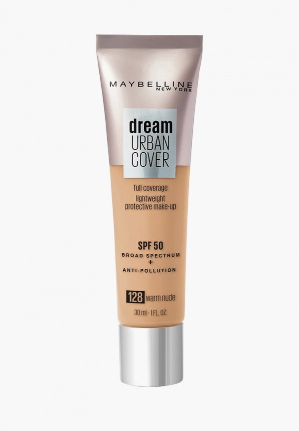 

Тональное средство Maybelline New York, Бежевый, Dream Urban Cover SPF 50, оттенок 128, Теплый бежевый, 30 мл