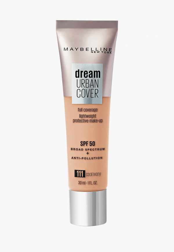 

Тональный крем Maybelline New York, Прозрачный, Dream Urban Cover SPF 50, оттенок 111, Светло-бежевый, 30 мл