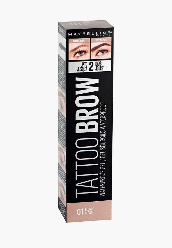 

Гель для бровей Maybelline New York, Разноцветный, "Tattoo Brow", 01 Темный блондин, 6.8 мл