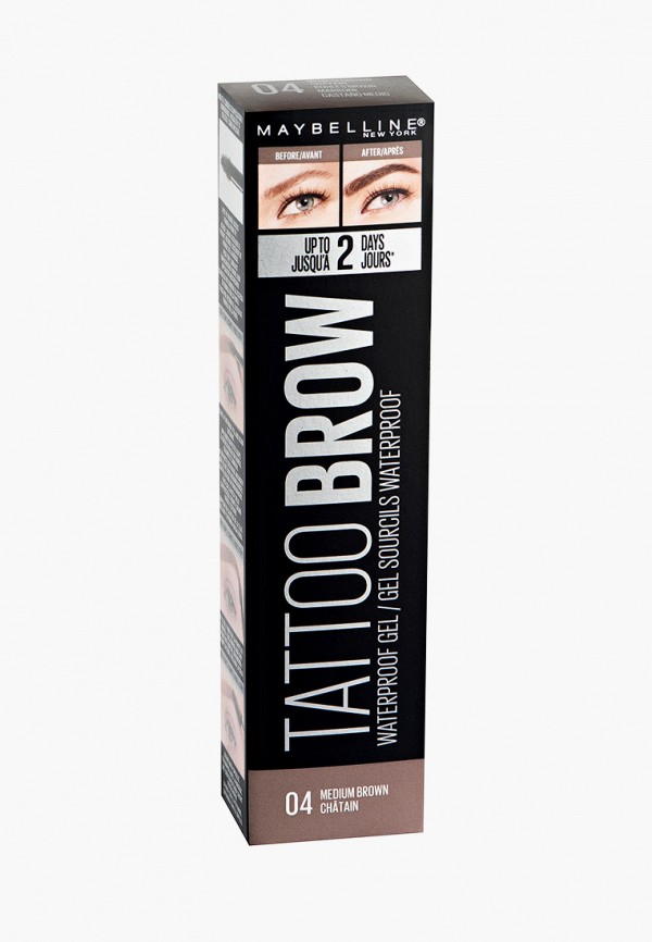 

Гель для бровей Maybelline New York, Коричневый, "Tattoo Brow", 04 Коричневый, 6.8 мл
