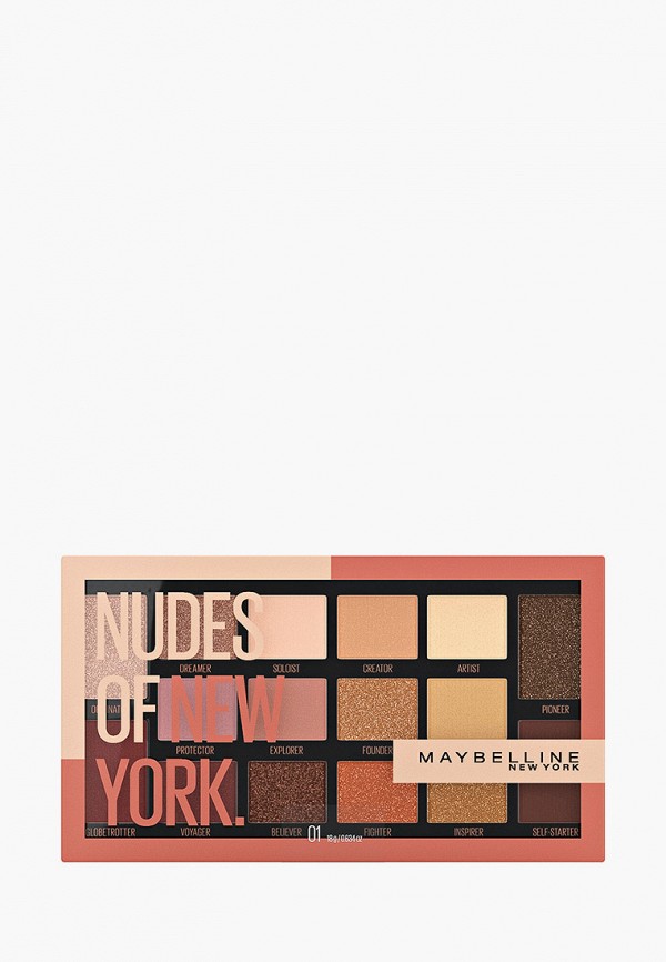 

Палетка для глаз Maybelline New York, Разноцветный, Nudes of New York, 18 мл