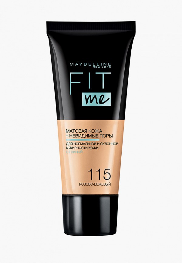 

Тональный крем Maybelline New York, Бежевый, Fit Me, матирующий, скрывающий поры, Оттенок 115, Розово-Бежевый, 30 мл