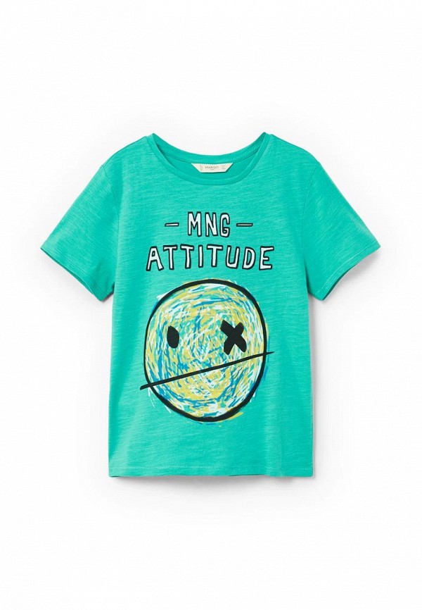 

Футболка Mango Kids, Бирюзовый