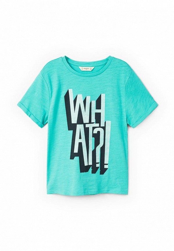 

Футболка Mango Kids, Бирюзовый