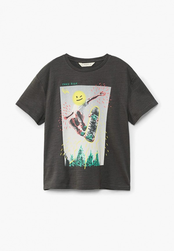 

Футболка Mango Kids, Серый