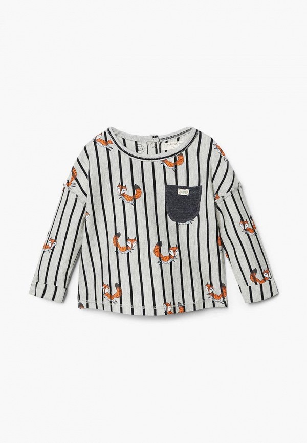 

Лонгслив Mango Kids, Серый