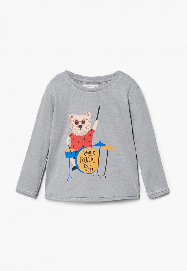 

Лонгслив Mango Kids, Серый