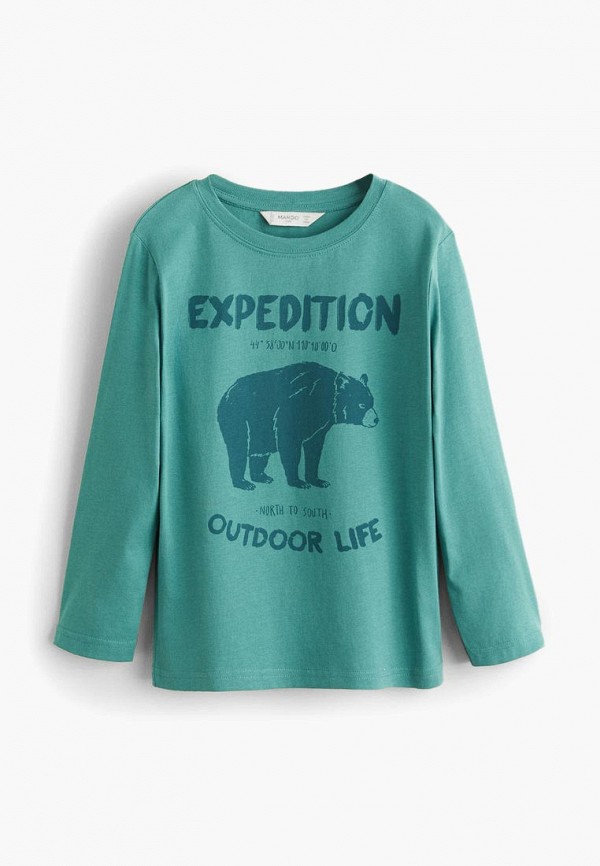 

Лонгслив Mango Kids; Mango Kids MA018EBDXZP4, Бирюзовый