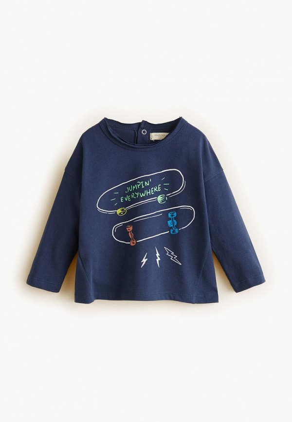 

Лонгслив Mango Kids, - SKATE, Синий