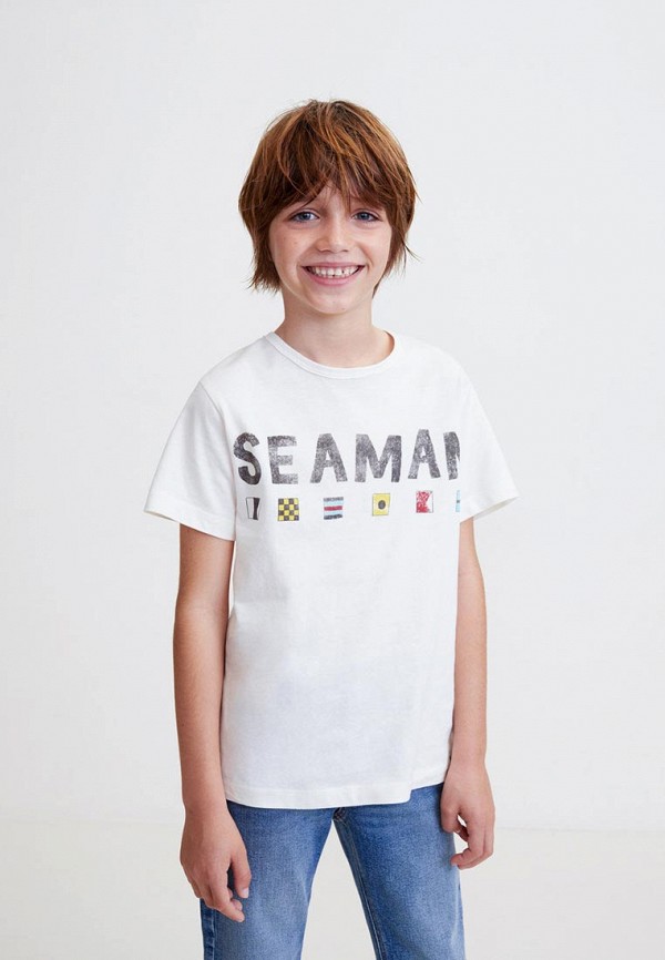 

Футболка Mango Kids; Mango Kids MA018EBEBZW5, Белый