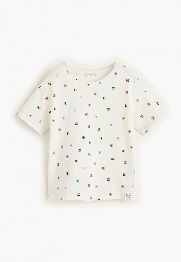 

Футболка Mango Kids; Mango Kids MA018EBEBZW6, Белый