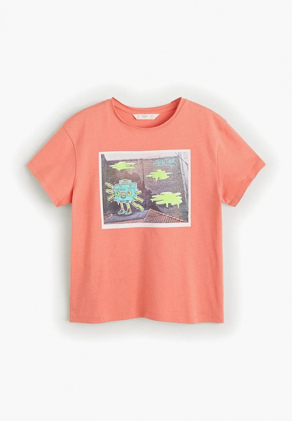 

Футболка Mango Kids, - POPPY, Оранжевый