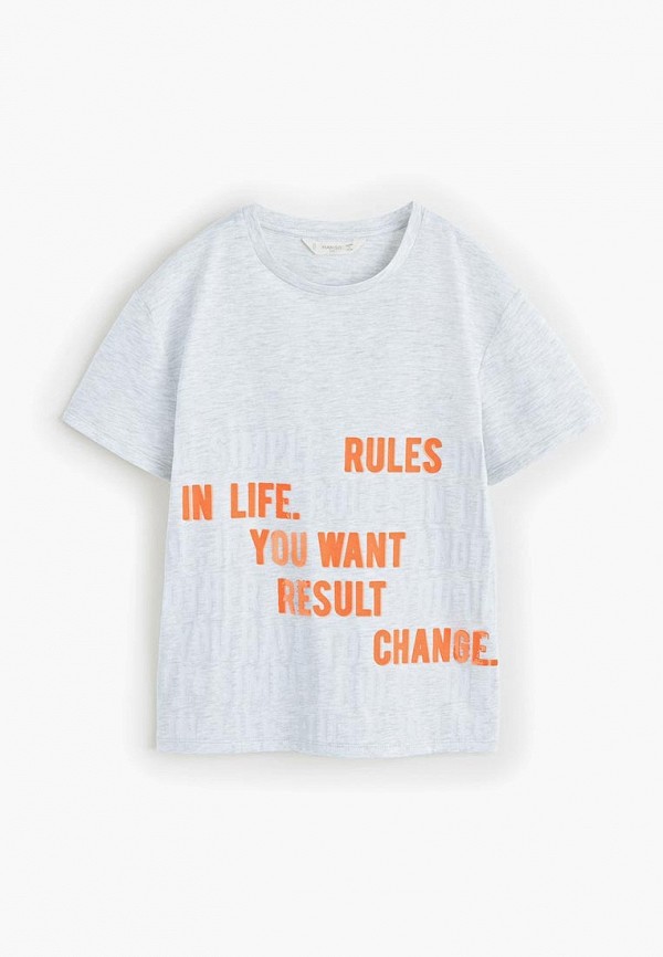 

Футболка Mango Kids, - SIMPLE, Серый