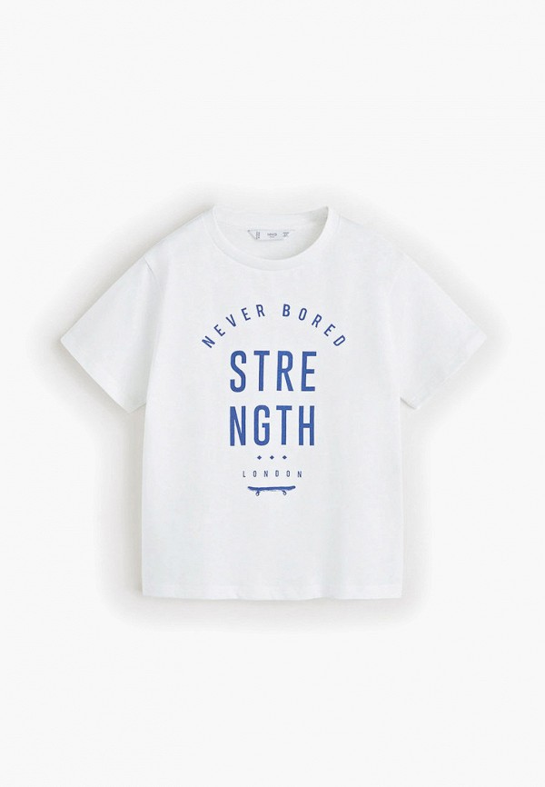 

Футболка Mango Kids, Белый, - MINIMAL