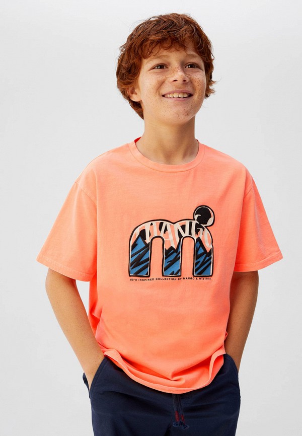 

Футболка Mango Kids, - TECHTRAL, Оранжевый
