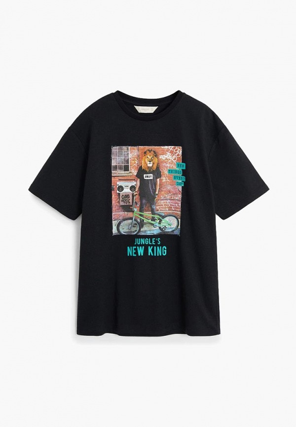 

Футболка Mango Kids, Черный, - ANIMAL
