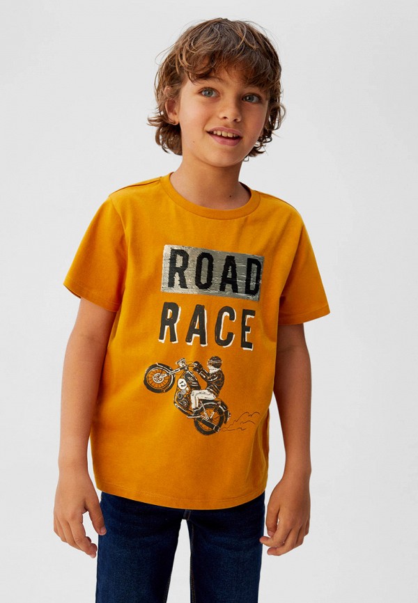 

Футболка Mango Kids, Оранжевый, - MOTO5