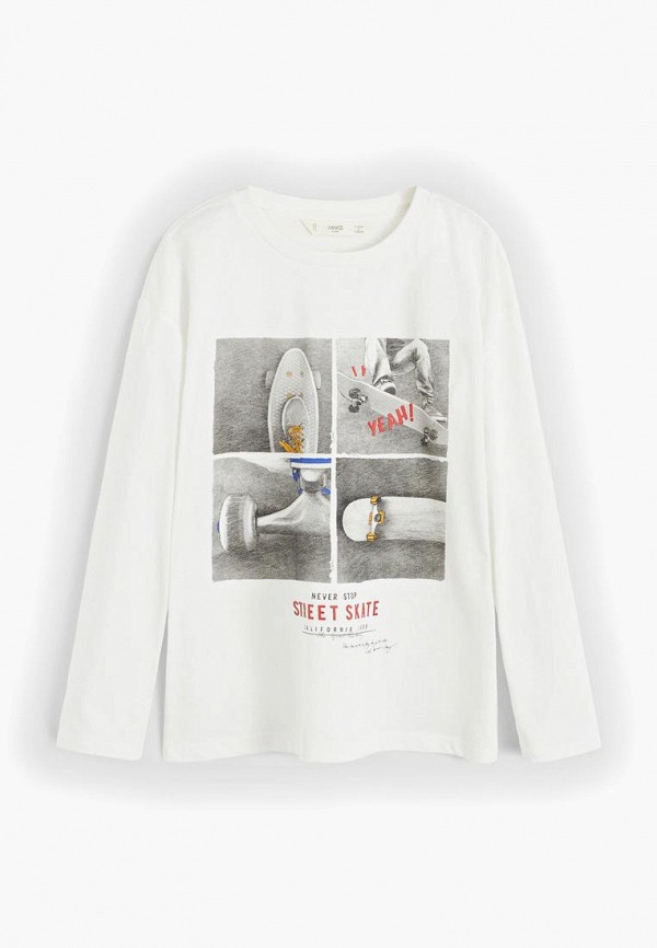 

Лонгслив Mango Kids, Белый, - STREET