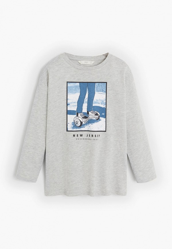 

Лонгслив Mango Kids, Серый, - HOVER