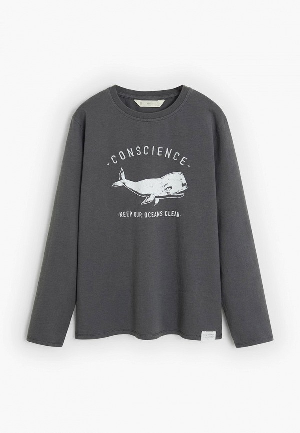 

Лонгслив Mango Kids, Серый, - WHALE
