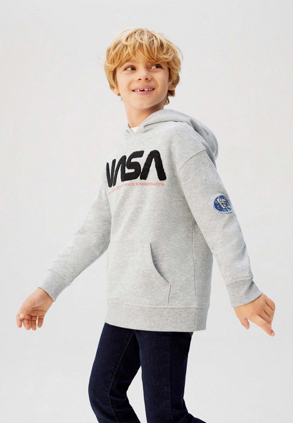 

Худи Mango Kids, Серый, - NASA