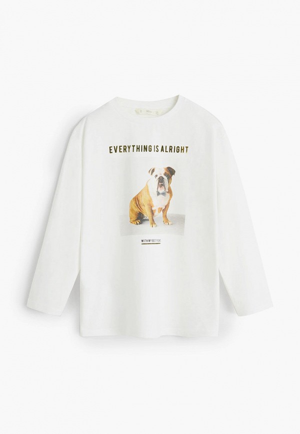 

Лонгслив Mango Kids, Белый, - DOGS
