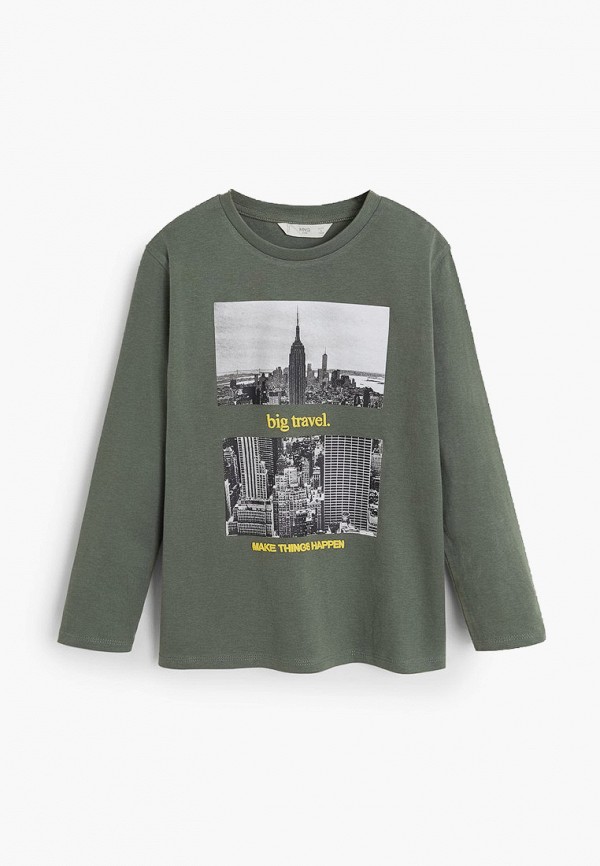 

Лонгслив Mango Kids, Хаки, - TRAVEL