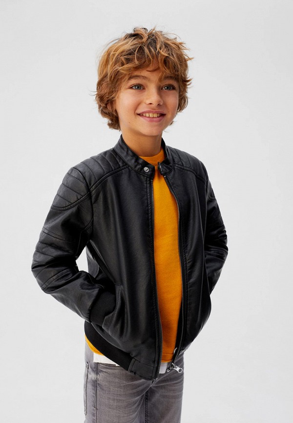 

Куртка кожаная Mango Kids, Черный, Mango Kids MA018EBIIQB3