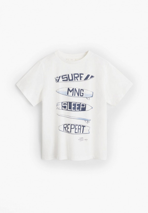 

Футболка Mango Kids, Белый, - MNGLOGO