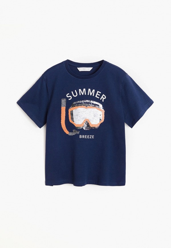 

Футболка Mango Kids, Синий, - SUMMER-H
