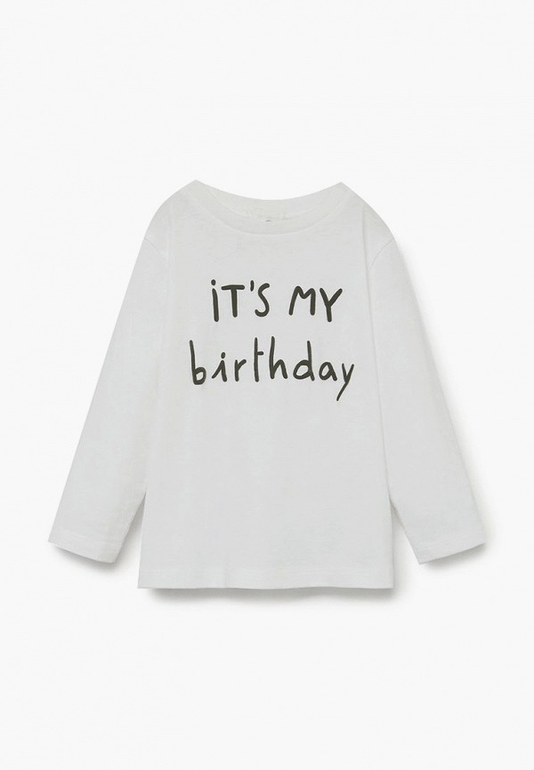 

Лонгслив Mango Kids, Белый, - BIRTHDAY