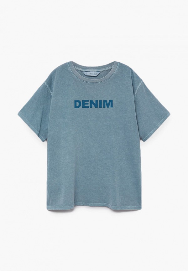 

Футболка Mango Kids, Голубой, - DENIM