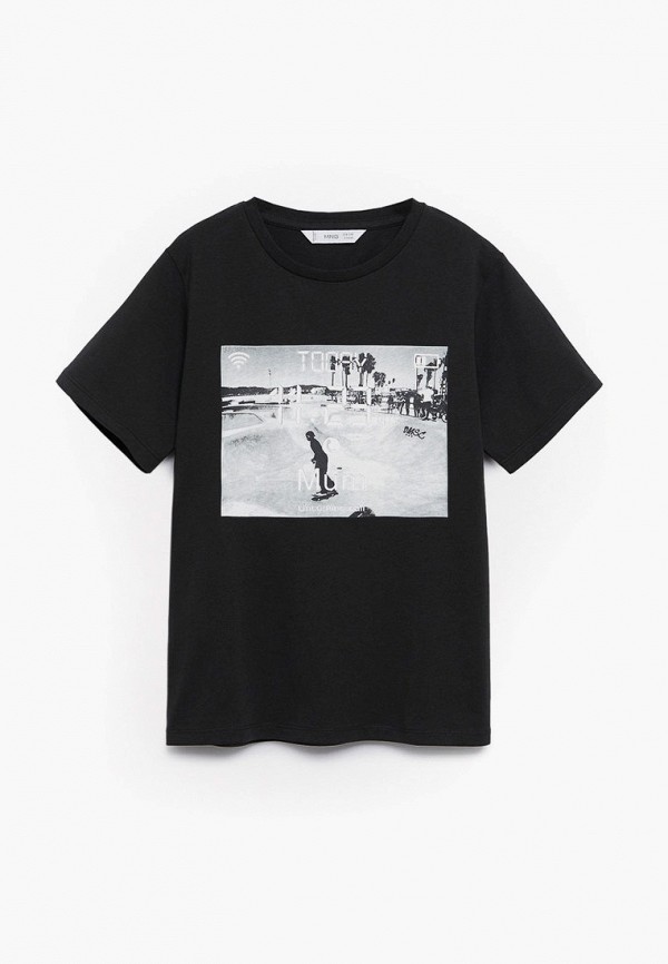 

Футболка Mango Kids, Черный, - TODAY