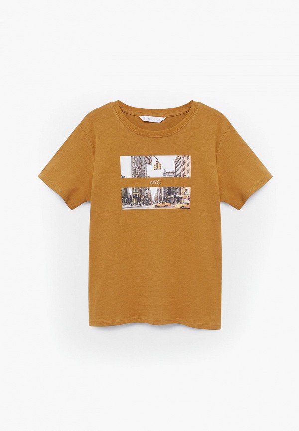 

Футболка Mango Kids, Коричневый, - NYC