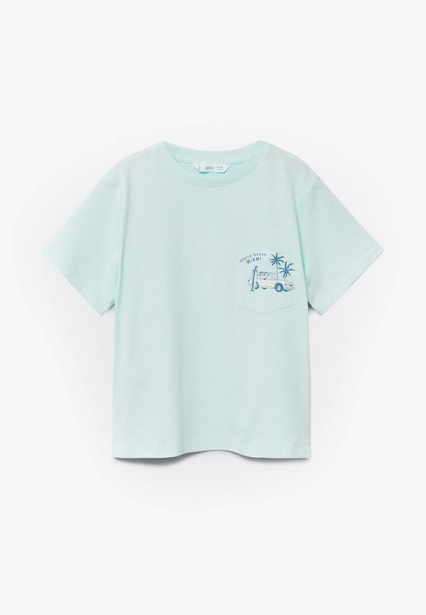 

Футболка Mango Kids, Бирюзовый, Mango Kids MA018EBMRBJ2