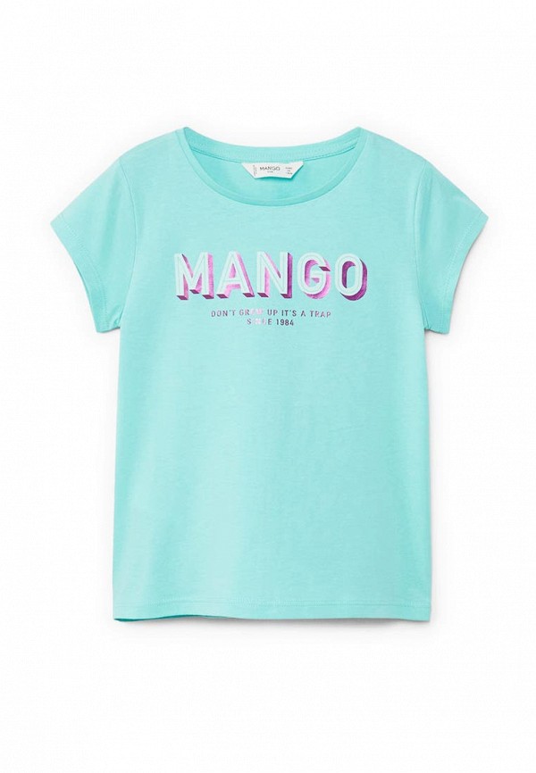 

Футболка Mango Kids, Бирюзовый