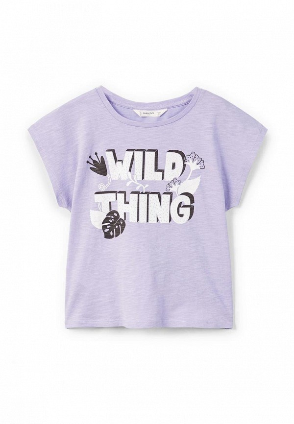 

Футболка Mango Kids, Фиолетовый