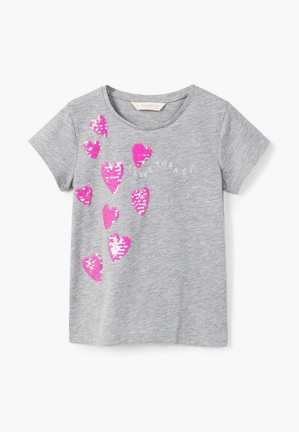 

Футболка Mango Kids, Серый