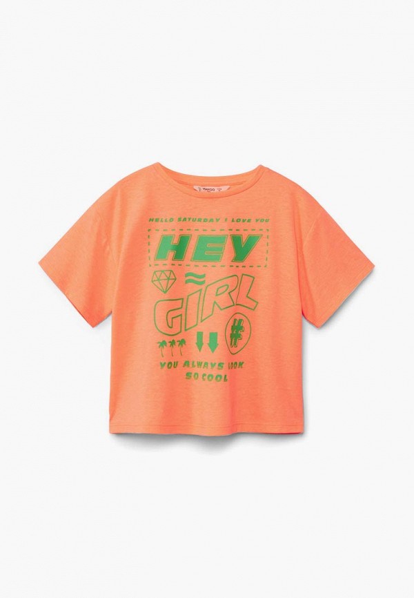 

Футболка Mango Kids, Оранжевый