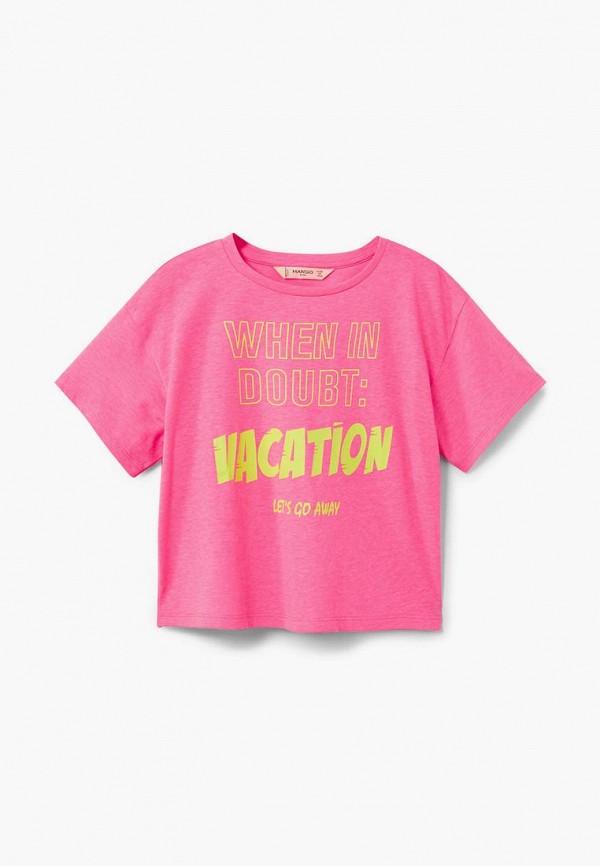 

Футболка Mango Kids, Розовый