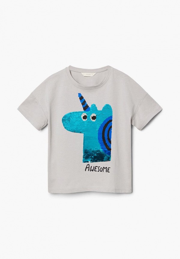 

Футболка Mango Kids, Серый