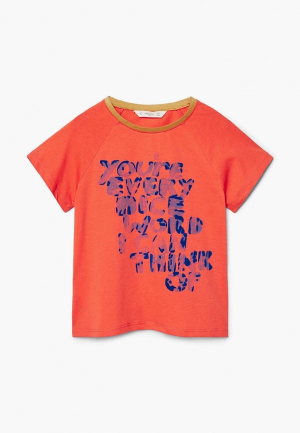 

Футболка Mango Kids, Оранжевый