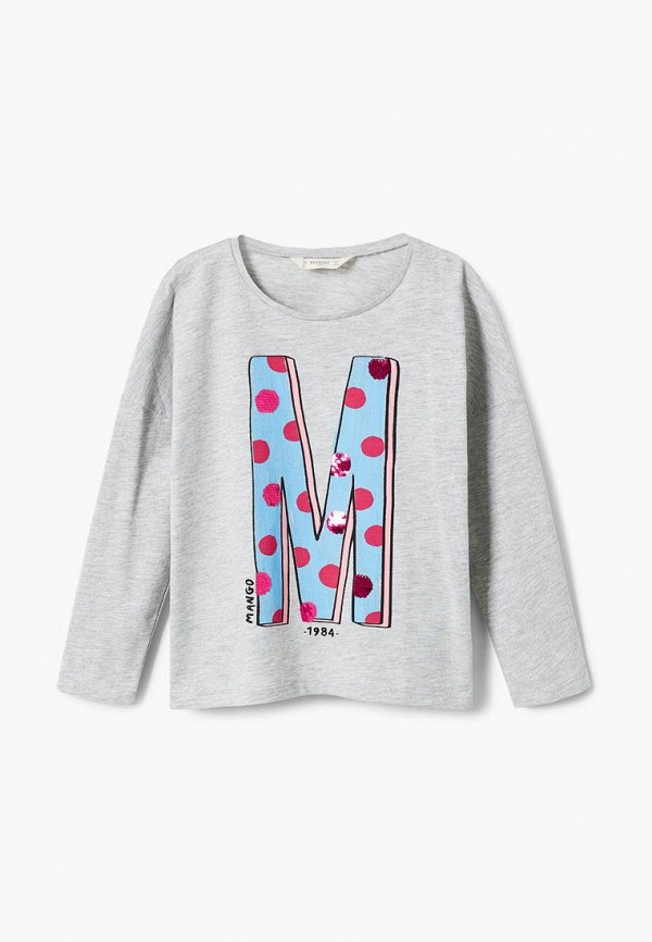 

Лонгслив Mango Kids, Серый