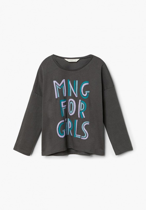 

Лонгслив Mango Kids, Серый