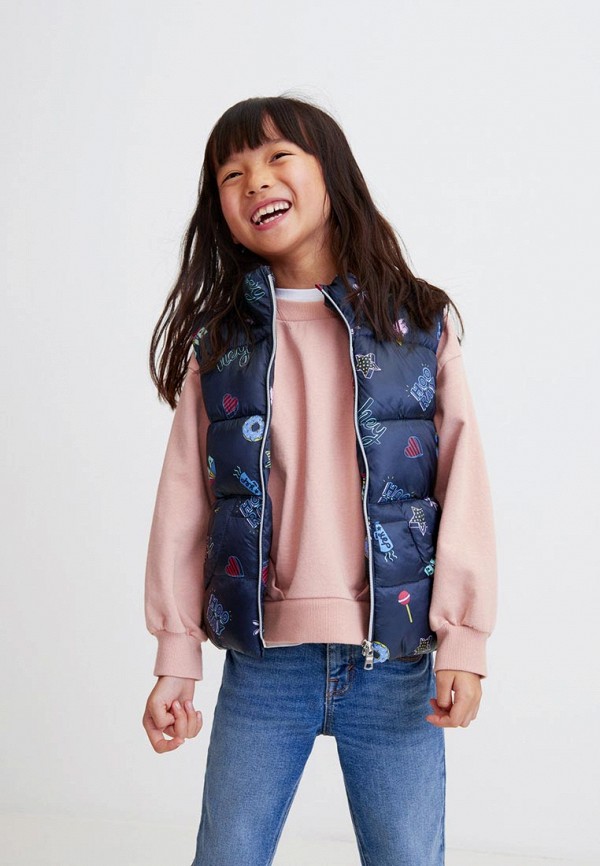 

Жилет утепленный Mango Kids; Mango Kids MA018EGEBZK0, Синий